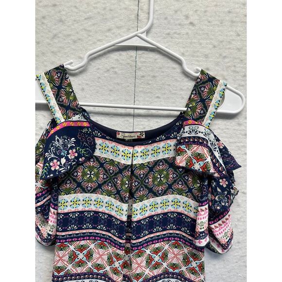 Speechless Women Mini Dress Y2K Cold Shoulder 18.5 Junior Boho Cottage XXL - Picture 4 of 11